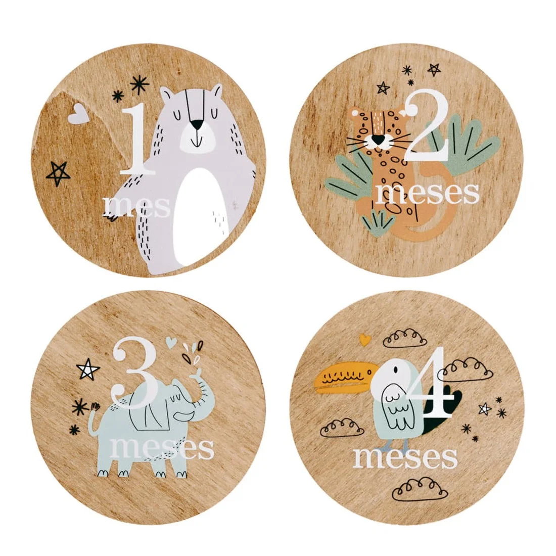 Set Placas Cumplemés Bebé