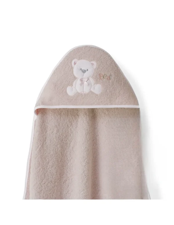 Capa Baño Babero Oso Lazo Rosa Maquillaje