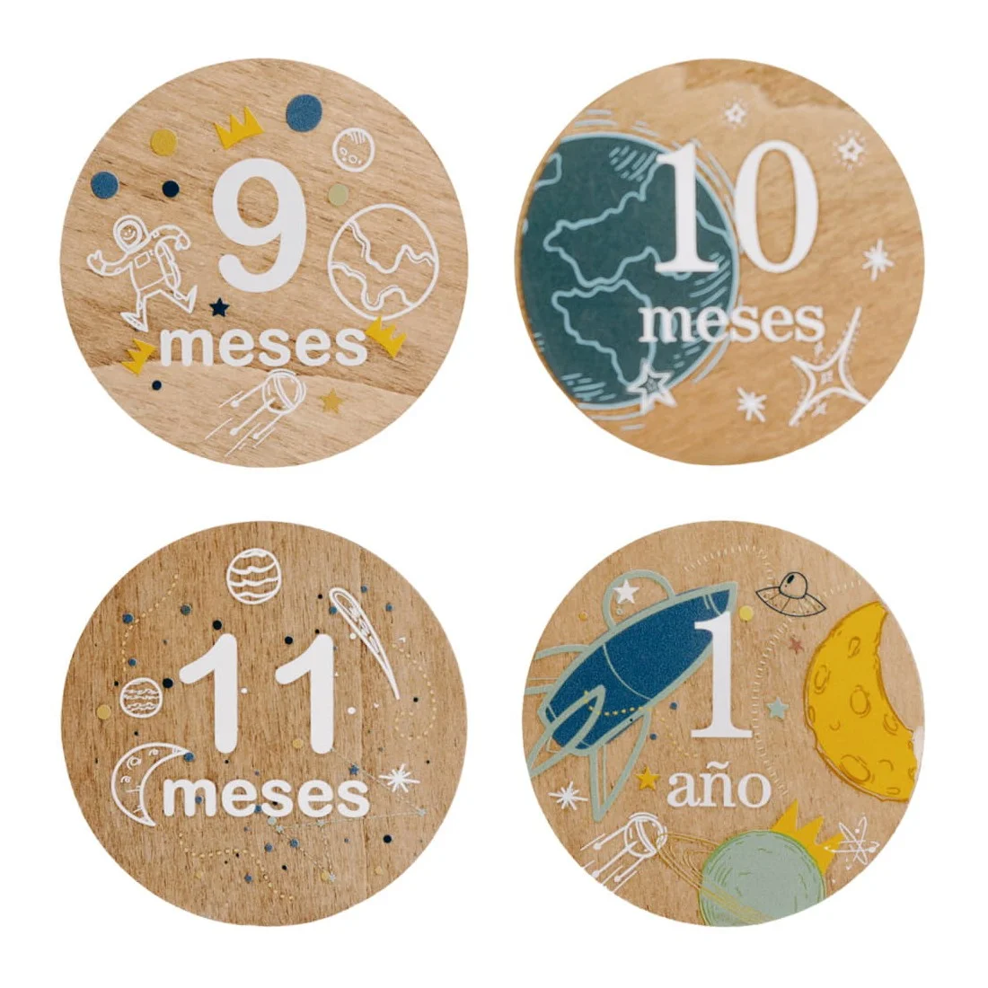 Set Placas Cumplemés Bebé
