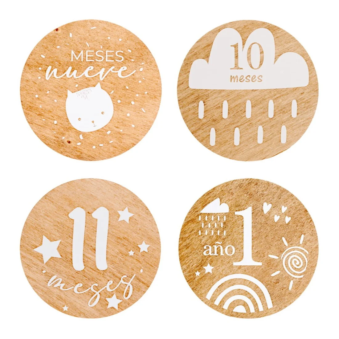 Set Placas Cumplemés Bebé