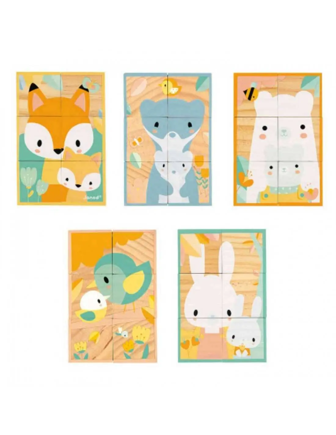 Pure Bandeja de 6 Cubos Janod