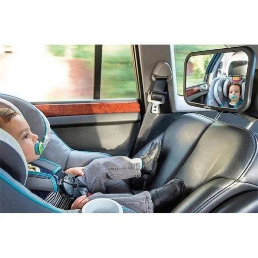 Espejo Retrovisor Coche Rect. 360º Asalvo para vigilar al bebé en el coche y mantenerlo siembre a salvo.