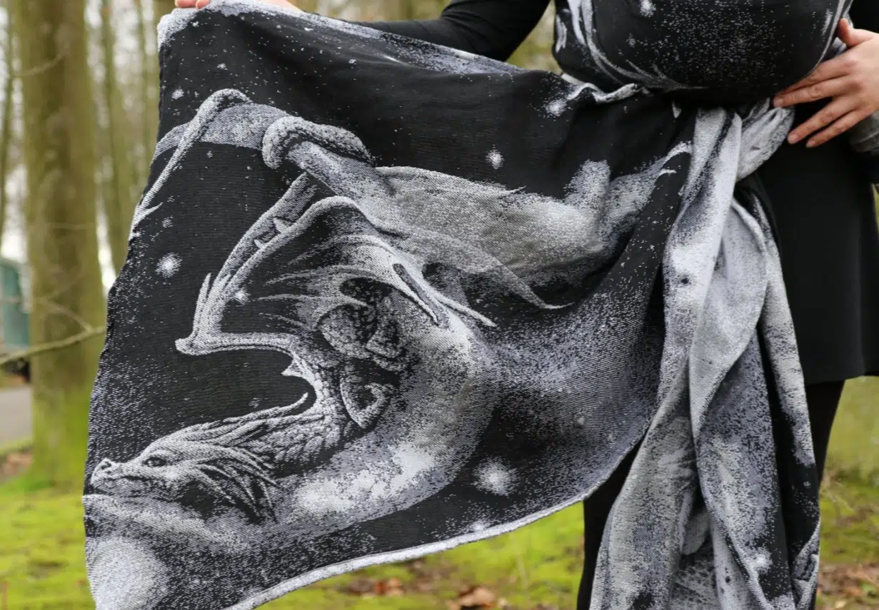 Bandolera Moonkeeper Trinity Black Silver Tencel Yaro Slings