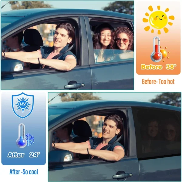 Parasol Elástico para Ventanas de Coche