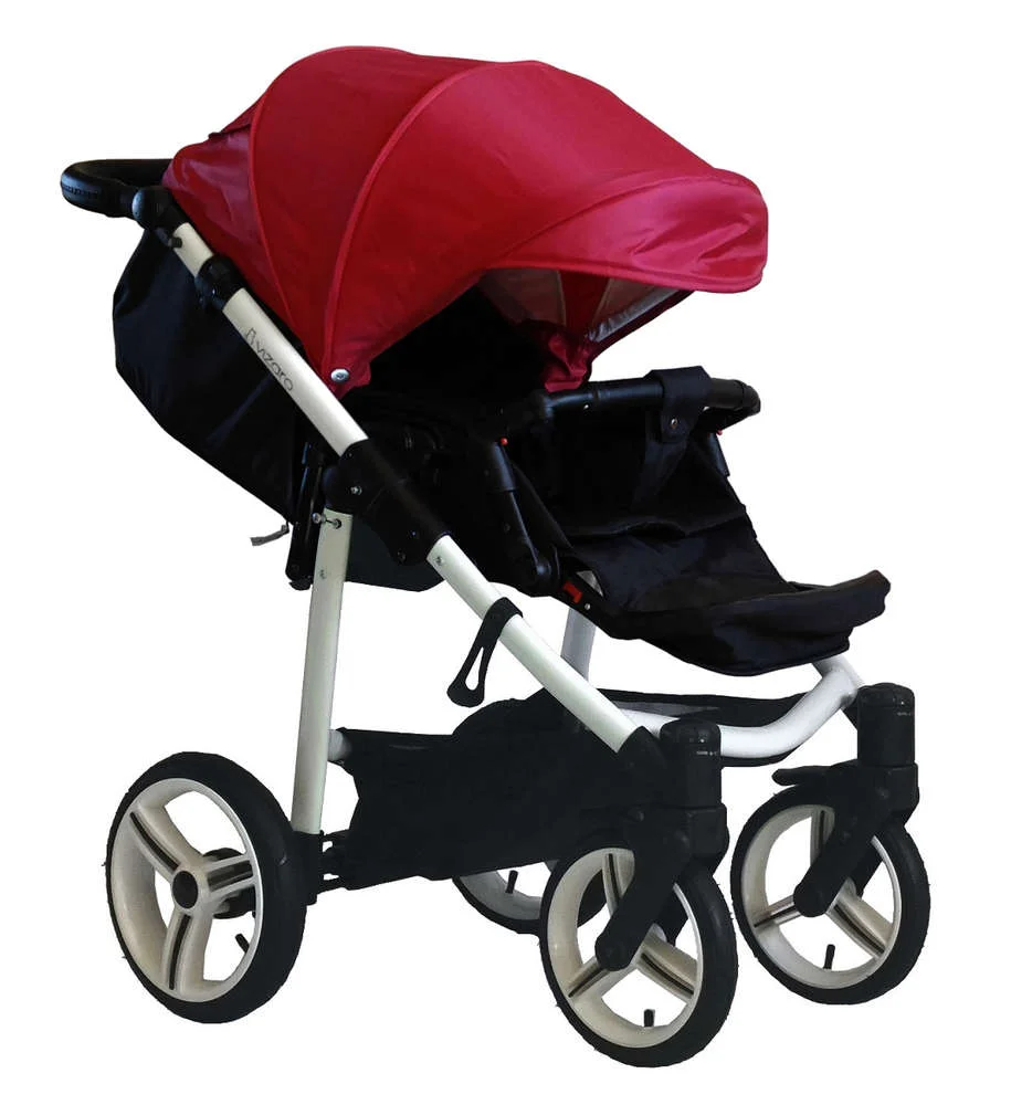 VIZARO_ONYX_rojo_chasis_blanco_Silla_de_Paseo_ml Silla de Paseo Vizaro Onyx 2025 - Chasis Blanco