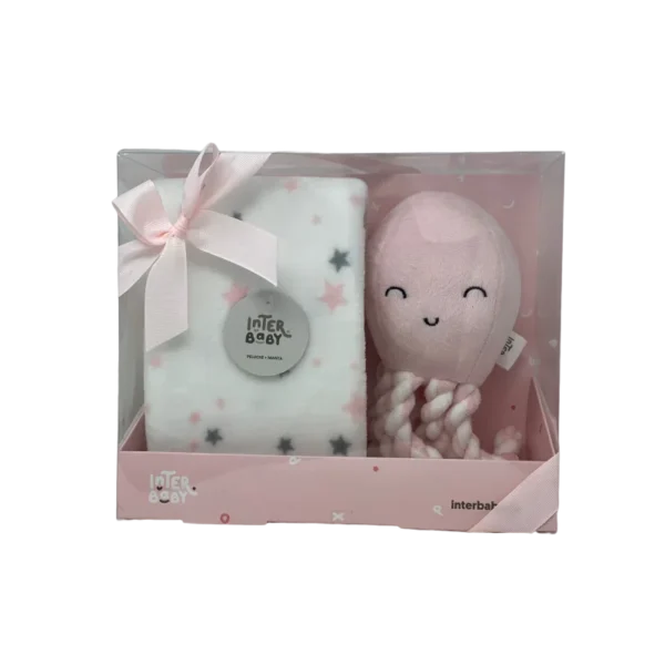 Set Peluche Pulpo con Manta Polar Interbaby