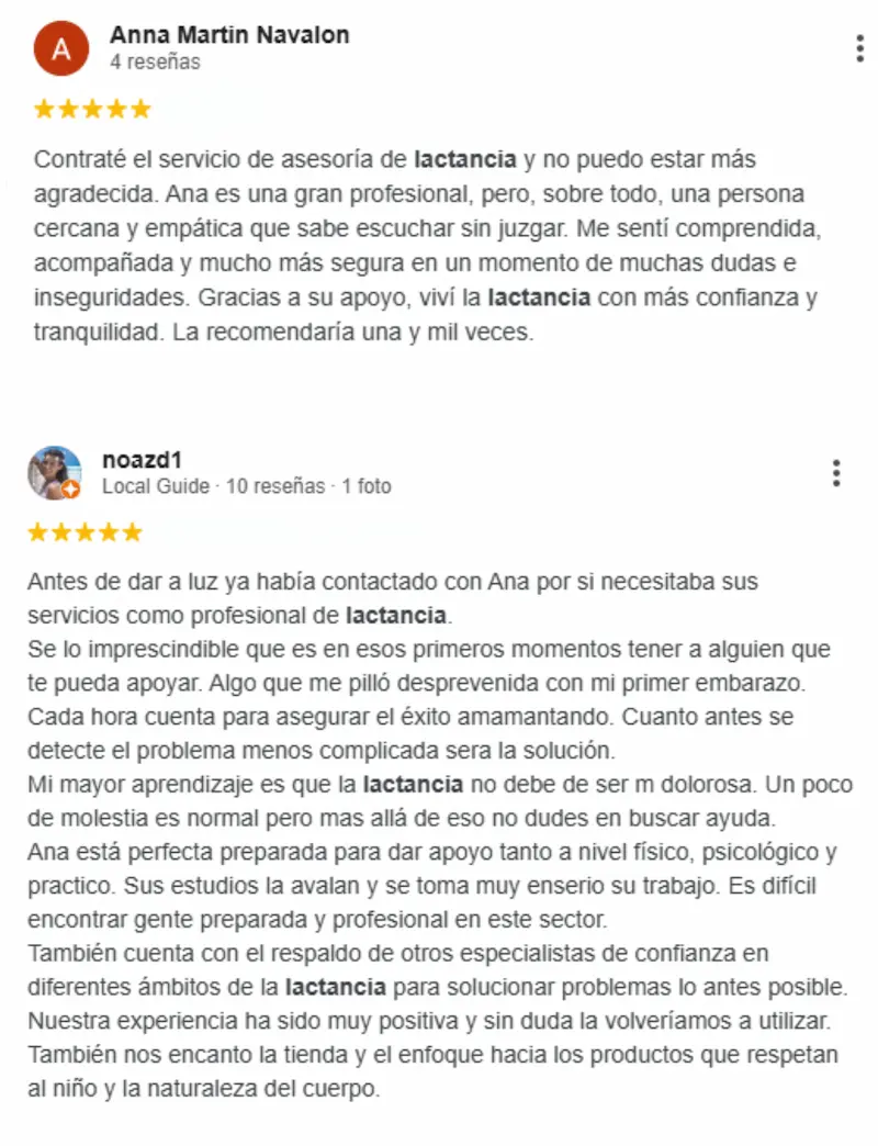 Opiniones sobre lactancia materna Belly&Baby