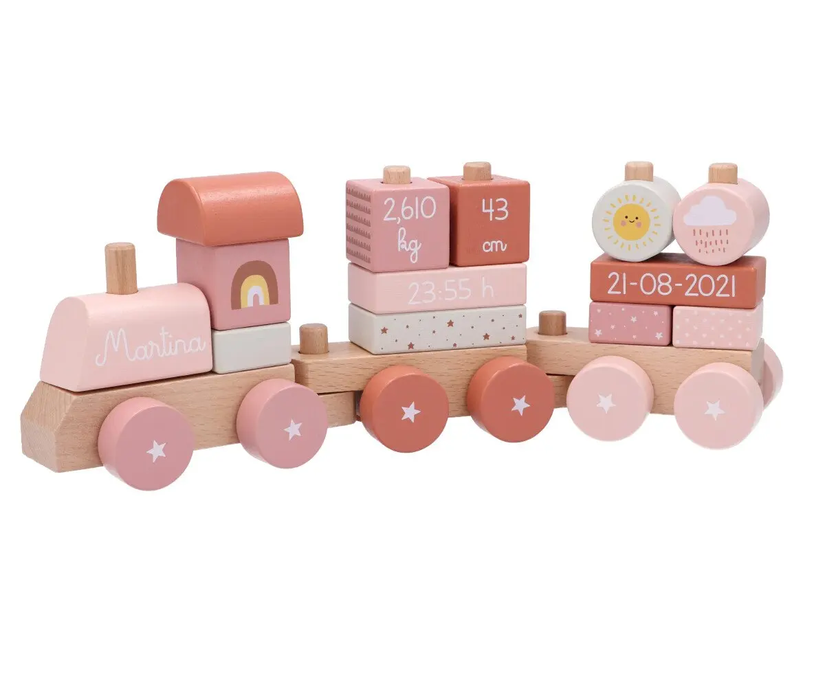 tren de madera personalizado apilable monneka